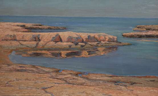 Paulsen, Ingwer (1883 Ellerbeck bei Kiel-1943 Halebüll b. Husum) "Am Mittelmeer", Öl/ Platte, sign. u.r., 50x75,5 cm, Rahmen - photo 1