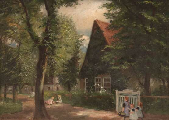 Bröckmann, L. "Idylle auf Föhr", Öl/ Karton, sign. u.l., 28x34,5 cm, Rahmen - photo 1