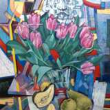 Malchow, Herbert (1942-2015) "Ein ganz gewöhnlicher Tag", Öl/ Lw., unsign., rückseitig bez., direkt vom Künstler erworben, 140x100 cm, Rahmen (H. Malchow war Landschaftsmaler und Grafiker, Studium an der FHS He… - Foto 1