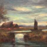 Varlemann, Paul (1916-?, Worpsweder Maler) "Abend in Fischerhude", Öl/ Lw., sign. u.l., 50x40,5 cm, Rahmen - фото 1