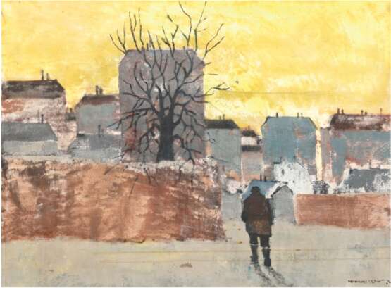 Dänischer Maler um 1900 "Stadtbild" Öl/ Lw., undeutl. sign. u.r., 61,5x79,5 cm - фото 1