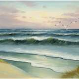 Seekatz, G. (geb. 1928) "Möwen über dem Meer", Öl/Lw., sign. u.r., 30x58 cm, Rahmen - фото 1