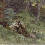 Hendorf, Richard (1861-1939) "Wald-Idyll", Aquarell, sign. u.l., unter Glas, Passepartout, 23x30 cm, Rahmen - фото 1