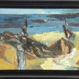 Gundermann, Michael (1945 Brottewitz-tätig in Greifswald) "Ostseebuhnen", Öl/Mp., sign. u. dat. '89 u.r., 40x50 cm, Rahmen - photo 2