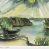 "Hagensche Wieck- Rügen", Aquarell, undeutl. sign., 25x34 cm, im Passepartout hinter Glas - фото 1