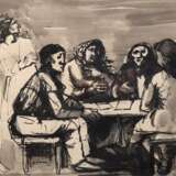 Holtz-Sommer, Hedwig (1901 Berlin- 1970 Wustrow) "Besprechung", Tusche, monogr. u.r., 30x45,5 cm, im Passepartout hinter Glas und Rahmen - фото 1