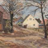 Holtz, Erich Theodor (1885 Storkow-1956 Wustrow) "Karsibór-Kaseburg", Mischtechnik, sign. und bez. u.l., 39,5x56,5 cm, im Passepartout hinter Glas und Rahmen - photo 1