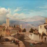 Kaufmann, Karl (1843 Neuplachowitz-1901 Wien) Pseudonym Gilbert "Ansicht von Madeira", Öl/Lw., sign. u.l., 55x80 cm Rahmen (Studium an der Akademie zu Wien, ansässig und tätig ebenda als Architektur und Landsch… - фото 1