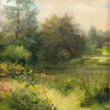 Drescher, Arno (1882, Auerbach/Vogtland-1971, Braunschweig) "Sommerlandschaft", Öl/Mp., sign. u.r., 44x37 cm, Rahmen - фото 1