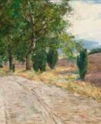 Акварели. Wessel, Erich (1906 Hamburg-1985 ebenda) &quot;Heideweg&quot;, Öl/ Hartfaser, sign. u.r. und dat. ´83, 32,5x42 cm, Rahmen ( E.Wessel war ein Hamburger Landschafts- und Porträtmaler, der auch Stilleben, Akte und figürlich…