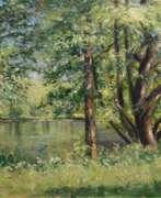 Акварели. Wessel, Erich (1906 Hamburg-1985 ebenda) &quot;Waldsee im Frühling&quot;, Öl/ Hartfaser, sign. u.r. und dat. ´73, 42x59 cm, Rahmen ( E.Wessel war ein Hamburger Landschafts- und Porträtmaler, der auch Stilleben, Akte und…