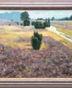 Акварели. Wessel, Erich (1906 Hamburg-1985 ebenda) &quot;Blühende Heide&quot;, Öl/ Karton, sign. u.r. und dat. ´78, 23x36 cm, Rahmen ( E.Wessel war ein Hamburger Landschafts- und Porträtmaler, der auch Stilleben, Akte und figürli…