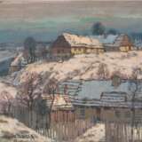 Hurka, Otakar (1889-1966) "Verschneite Dorflandschaft", Öl/Mp., signiert u.l., 38x39 cm, Rahmen - photo 1