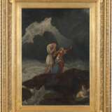 Sakralmaler des 19. Jh. "Biblische Szene", Öl/Lw., unsign., verso 1x Hinterlegung, 59x42 cm, Rahmen - фото 1