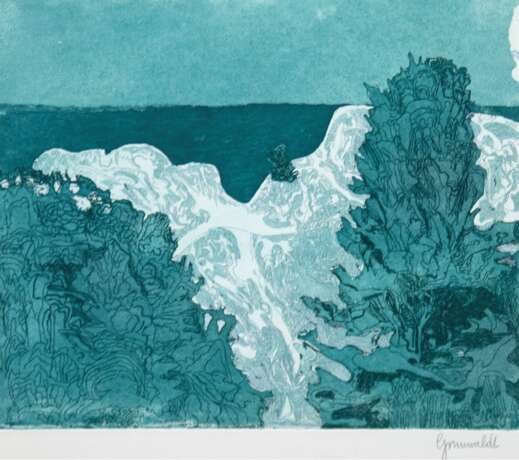 Grunwaldt, Herbert (1928 Bunzlau-2014 Hamburg) "Kreideküste von Mön", Farbradierung, handsign. u.r., 23,5x28 cm, ungerahmt (Deutscher Maler unter Grafik. Studium an der Hochschule für Bildende Künste Hamburg)… - Foto 1 Grunwaldt, Herbert (1928 Bunzlau-2014 Hamburg) "Kreideküste von Mön", Farbradierung, handsign. u.r., 23,5x28 cm, ungerahmt (Deutscher Maler unter Grafik. Studium an der Hochschule für Bildende Künste Hamburg)… - Foto 1