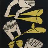 Auberger, Pidder (1946-2012) "Hordentöpfe", Farbholzschnitt, 62x42 cm, im Passepartout hinter Glas und Rahmen - photo 1