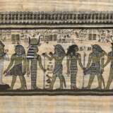 "Szenen aus der Ägyptischen Geschichte", Papyrusmalerei, 30x39,5 cm, hinter Glas und Rahmen - photo 1