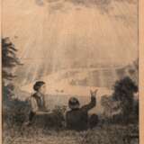 Thoma, Hans (1839 Bernau-1924 Karlsruhe) "Sommertag", Radierung, handsign., in der Platte dat. 1916, 24x19,5 cm, im Passepartout hinter Glas und Rahmen - photo 1