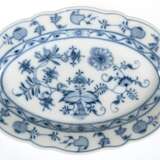 Platte, oval, Zwiebelmuster, Stadt Meissen, L. 35 cm - Foto 1