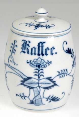 Kaffeegefäß, Zwiebelmuster, Stadt Meißen, Deckelrand best., H. 18 cm - фото 1