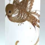 Vase, Fürstenberg, West-Germany, gedrückter zylindrischer Korpus beidseitig mit goldfarbenem Vogelmotiv, H. 32,5 cm - фото 1