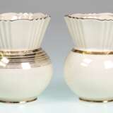 2 Art-Deco-Vasen, Kahla, mit Golddekor, H. 12,5 cm - photo 1