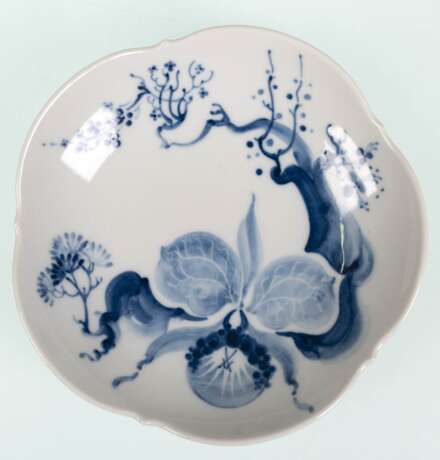 Meißen-Schälchen, Orchidee auf Ast, Dm. 14 cm - фото 1