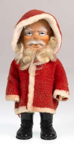 Weihnachtsmann-Figur, Laufpuppe mit Schlüsselaufzug, DDR 1970er Jahre, funktionstüchtig, H. 23 cm - Foto 1