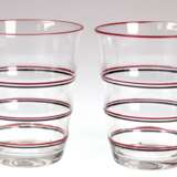 2 Art-Deco-Wassergläser mit Streifendekor, Poschinger, H. 10 cm - Foto 1