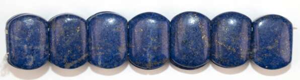 Lapislazuli-Armband, 14 flexibel aufgezogen, Gew. 35,14 g. Dm. ca. 6,5 cm, B. 1,8 cm - фото 1