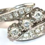 Diamant-Ring, 585er WG, besetzt mit 17 Diamanten, Ges-Gew. 4,2 g, RG 56,5 - photo 1