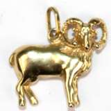 Anhänger "Widder", 333er GG, ca. 1,6 g, Maße ca. 1,8 x 1,6 cm - фото 1