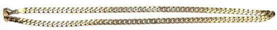 Panzerkette, 925er Silber, vergoldet, Karabinerverschluß, Gew. 28,3 g, L. 51,5 cm, B. 0,5 cm - фото 1