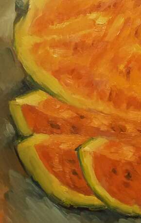 “Watermelon” Canvas Oil paint Expressionist Still life 2018 - photo 3