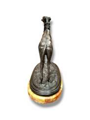 19th Century Statue of a Greyhound in Bronze, in the Style of Pierre-Jules M&ecirc;ne