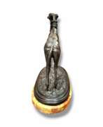 Overview. 19th Century Statue of a Greyhound in Bronze, in the Style of Pierre-Jules M&ecirc;ne