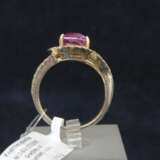 White gold ring with diamonds and ruby Gold Other style 21th century - photo 5