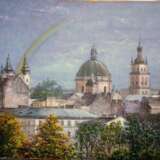 “Lviv Rainbow” Canvas Oil paint Realist Landscape painting 2016 - photo 1