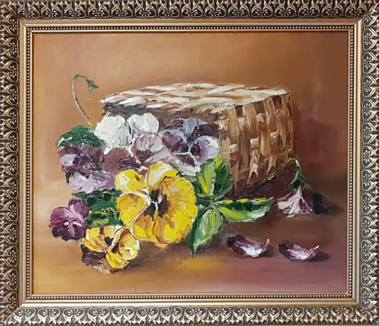 “The flowers of our lives” Canvas Oil paint Impressionist Still life 2018 - photo 1