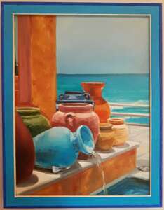 Pots, beach and sea