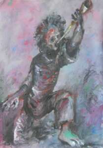 Papier, Gemischte Technik, Абстрактный субъективизм, сказочный сюжет