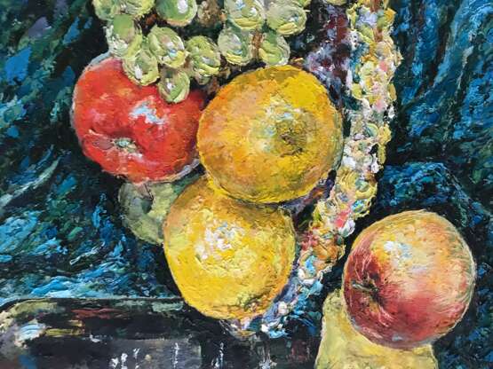 “Still life with fruit” Canvas Oil paint Impressionist Still life 2016 - photo 1