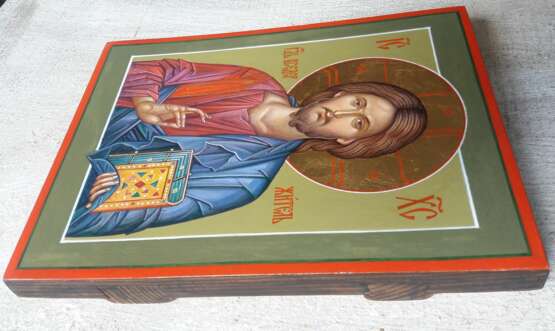 “The Icon Of Jesus Pantocrator (Pantokrator). Savior. Jesus Christ.” Wood Tempera Renaissance 2018 - photo 2