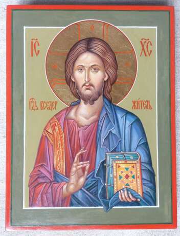 “The Icon Of Jesus Pantocrator (Pantokrator). Savior. Jesus Christ.” Wood Tempera Renaissance 2018 - photo 7