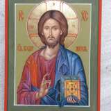 „Ikone Jesus Pantokrator (Pantokrator). Der Erretter. Jesus Christus.“ Naturholz Tempera Renaissance 2018 - Foto 10