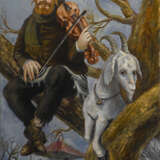 “Fiddler on the tree” Canvas Oil paint Modern Everyday life 2011 - photo 1