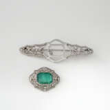 BELLE-ÉPOQUE EMERALD AND DIAMOND BROOCH - photo 4