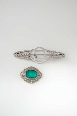 BELLE-ÉPOQUE EMERALD AND DIAMOND BROOCH - photo 4 BELLE-ÉPOQUE EMERALD AND DIAMOND BROOCH - photo 4