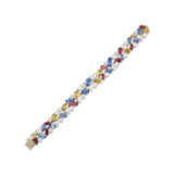COLOURED SAPPHIRE, SAPPHIRE AND DIAMOND BRACELET - photo 1