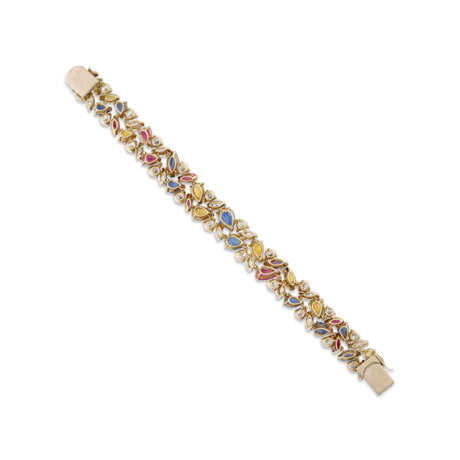 COLOURED SAPPHIRE, SAPPHIRE AND DIAMOND BRACELET - photo 3 COLOURED SAPPHIRE, SAPPHIRE AND DIAMOND BRACELET - photo 3